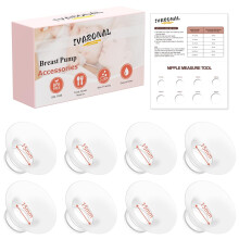 8pcs 15mm Breast Pump Flange Inserts Silicone Reducer for Momcozy Spectra Medela Elvie