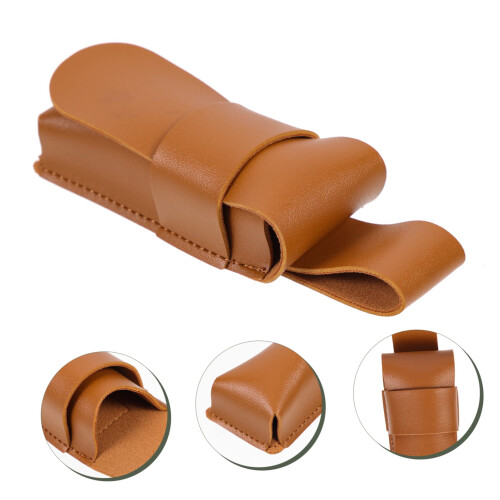Leather Harmonica Case Set 4 Pack Brown Durable Scratch Protection for Beginner and Travel Use 2