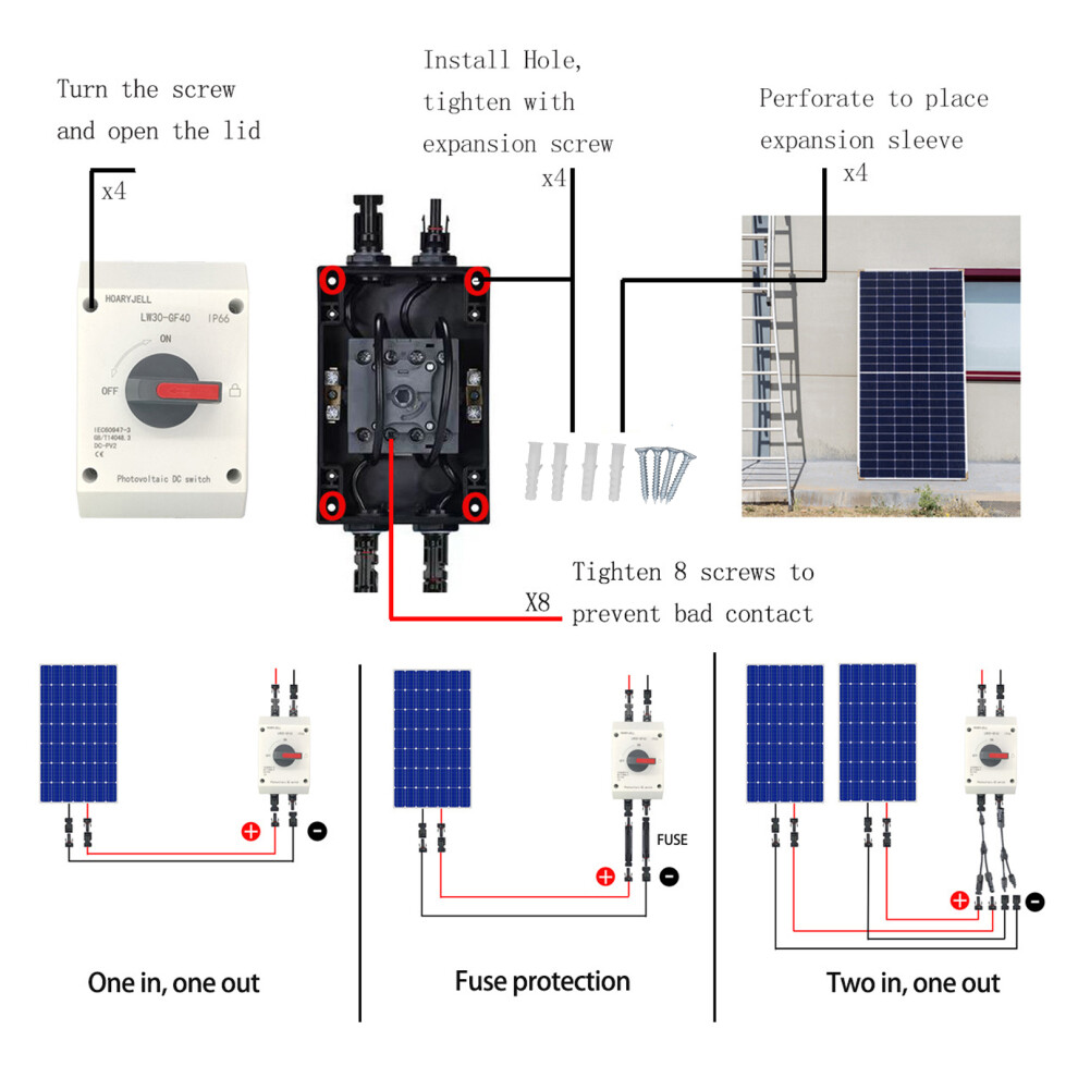 Solar DC Switch IP66 1200V 4P