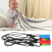 Lebensmittelechtes BPA-freies Silikon Baby-Beißring Regenbogen Bausteine zum Zahnen