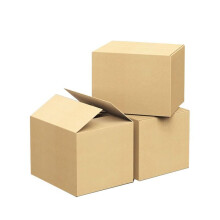 20 Pack Brown Corrugated Cardboard Boxes, Durable Square Cube for Office and Gifts