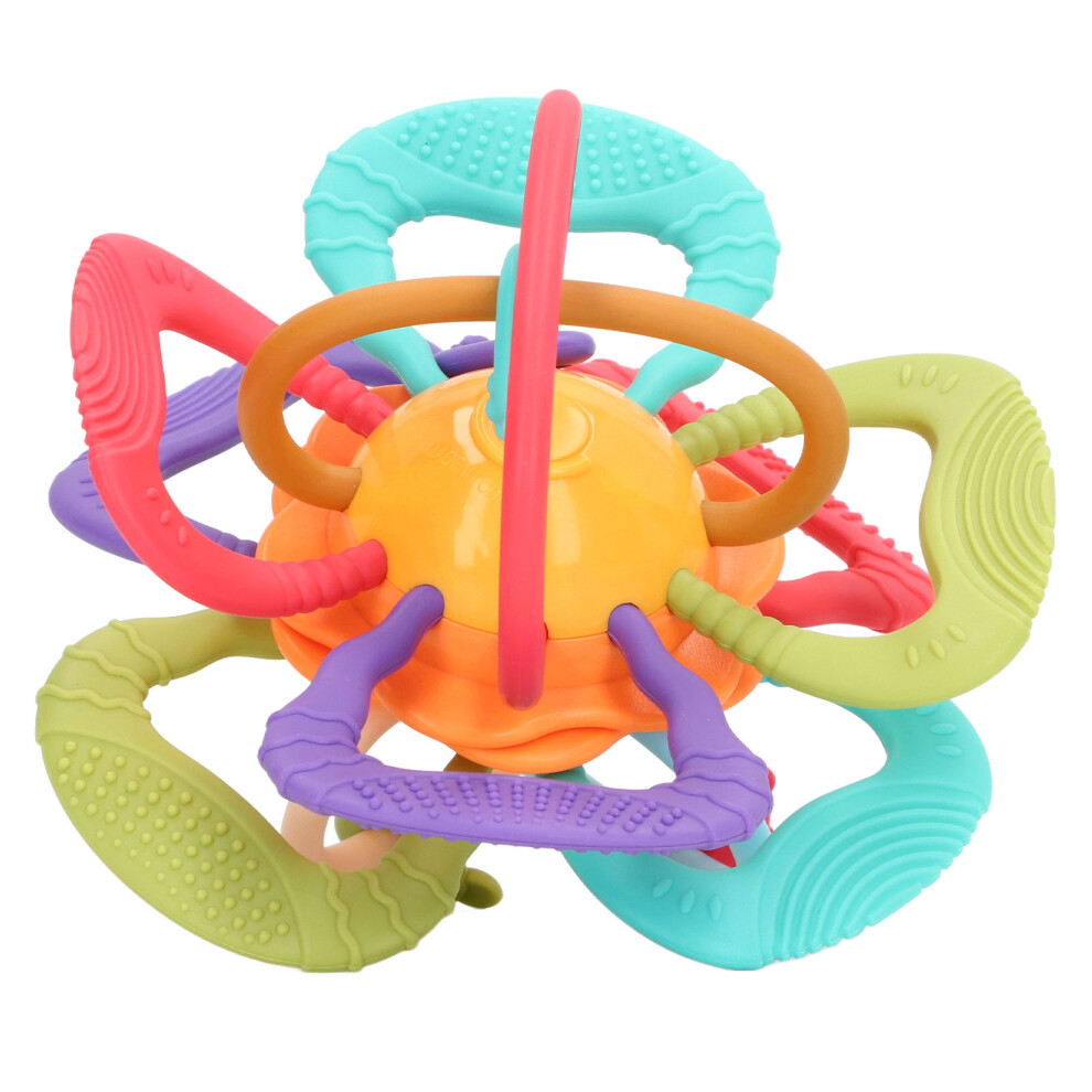 Baby Teething Toy with Hand Catching Ball, Sensory & Early Education Plastic