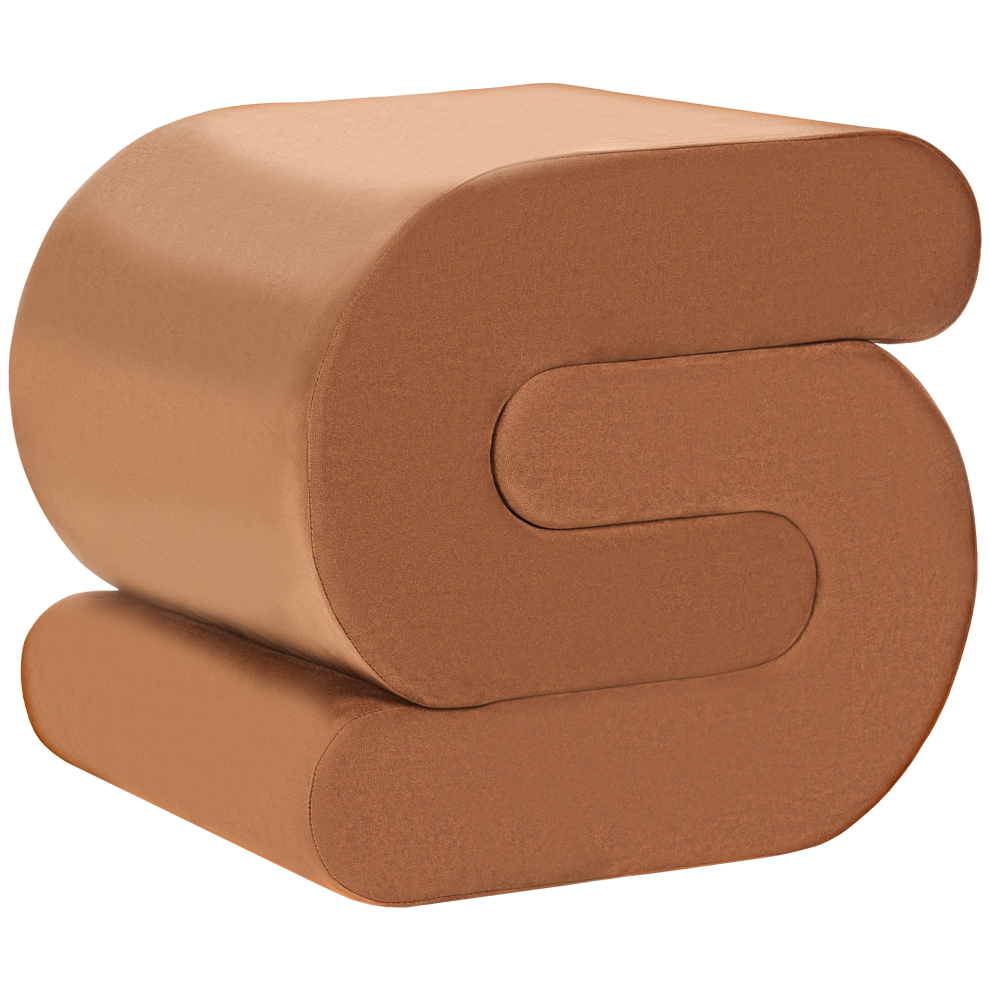 Beliani Pouffe Arcadia Velvet Golden Brown