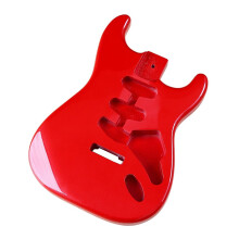 Electric Guitar Body Poplar Wood Unfinished for DIY Custom Builds with Smooth Contours