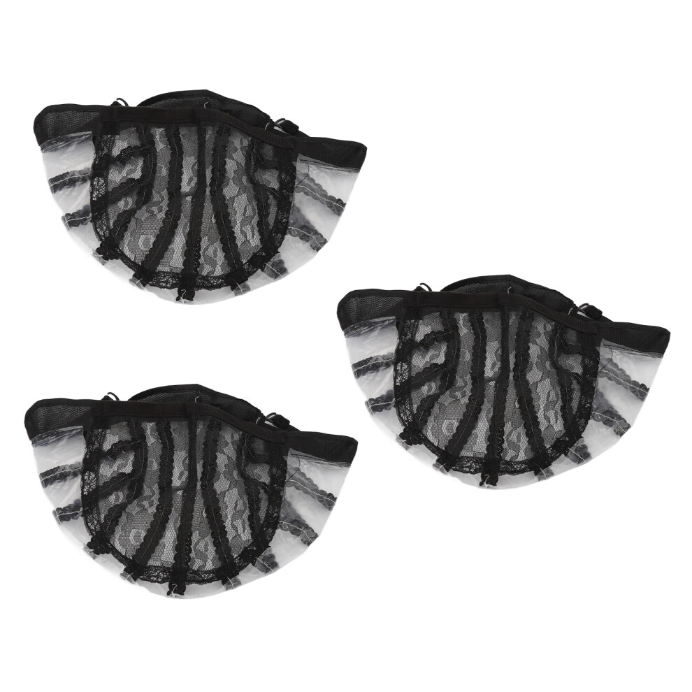 Unisex Black Elastic Wig Mesh Cap Nylon Breathable Stretchable Hair Cover For Cosplay