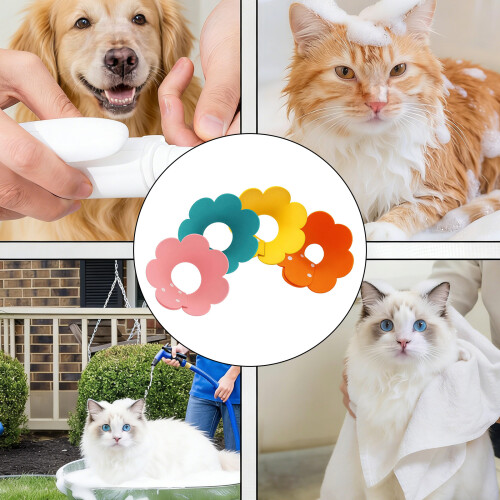 4Pcs Cats Cone Collar Protective Neckwear With Adjustable Button 1