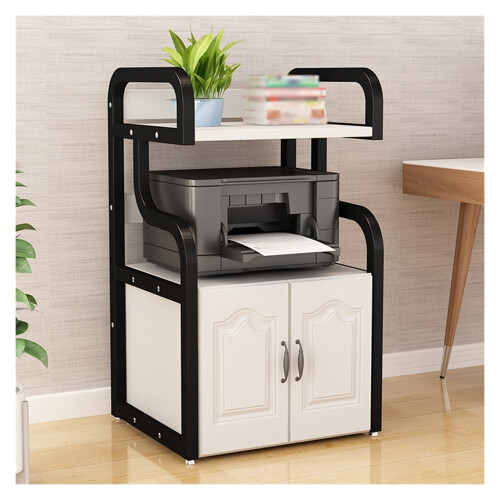 Printer Stand with Storage, 3 Tier Adjustable Desktop Rack with Ergonomic Lifting Board for Home Office