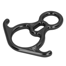 Aluminiumlegierungs-Öxhorn 8 Descender 40KN Kletterausrüstung Schwarz