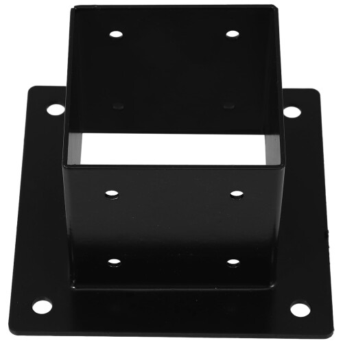Post Base Bracket for Porch Railing, Durable Metal Square Support for Secure Fence Installation