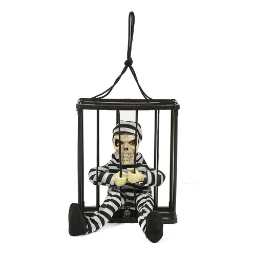 Animated Skeleton Cage Ghost Halloween Decoration 1