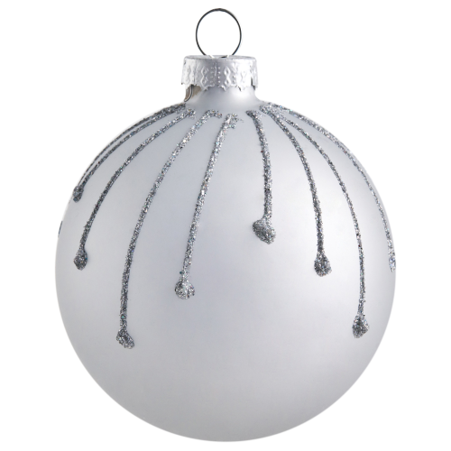 Beliani Set of 35 Baubles SNOWFALL Glass Blue 2