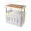 Collapsible Storage Box with Doors, Stackable Folding Bin for Clothing, Snacks and Car Trunk 1