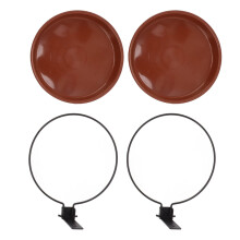 Tree Mounted Bird Feeder and Bath Bowl Set with Heavy Duty Metal Rings for Backyard Terrace