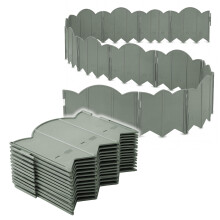 GEEZY Garden Lawn Edging Fence Pack of 12 Flowerbed Interlocking Border Panels Green