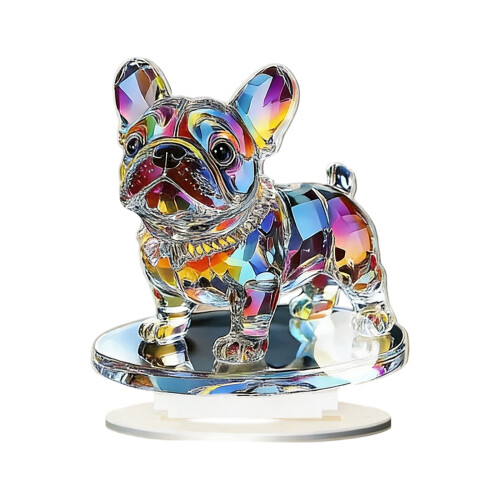 Figurine animale acrylique plate 2D élégante pour les décors-3 0
