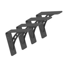 4pcs Carbon Steel Wall Shelves 6 Inch Narrow Profile Large