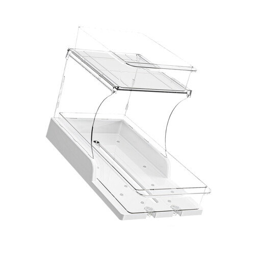 Étagère à épices moderne avec un design à 2 couches,-Blanc