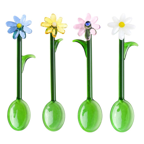 Cuillère à mélanger polyvalente, tête de-cuillère à fleurs 4 1