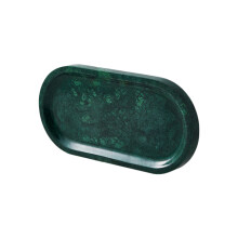Marble Jewelry Holder Storage Organizer-emerald green 25x12cm
