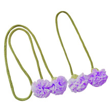 Embrasses de rideaux décoratives, rétro, fleurs, boucles-Violet
