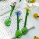 Glass Spoon Coffee Stirring Tool with-Flower spoon 1 blue 6