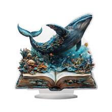 2D Flat Animal Multicolored Acrylic Sculpture With Base-6 0