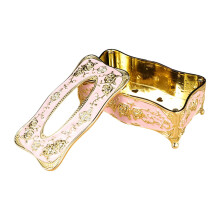 Classical Rose Themed Tissue Dispenser Practical-gold powder
