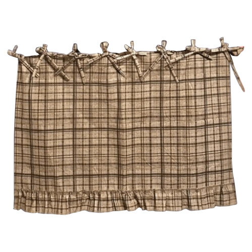 Handcrafted Check Pattern Oven Skirt-microwave oven design F