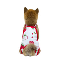 Cotton Dog Diapers Ideal For Female Dogs In-M red strawberry