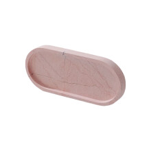 Unique Marble Vanity Tray For Displaying Perfume-Pink 25x12cm