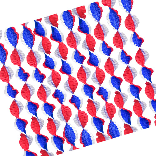 10Pcs Stitched Crepe Paper Streamers Independence Day Ceiling