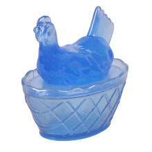 Resin Chicken Shape Candy Dish,Retro Candy Bowl with-Blue