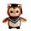 Lovely Owl Shape Plush Doll With Graduation Cap-silver gray 1