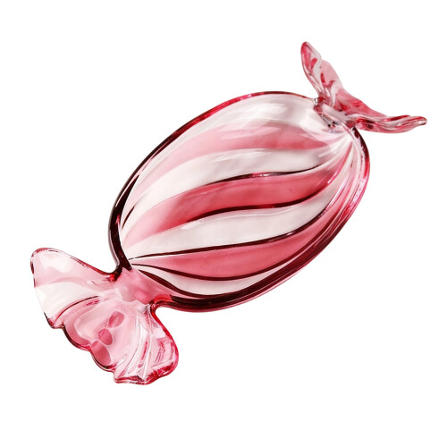 Multipurpose Glass Decorative Candy Platter Dish For-S Pink