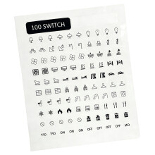 Waterproof Switchs Panel Labels Light Switchs Labels-Black