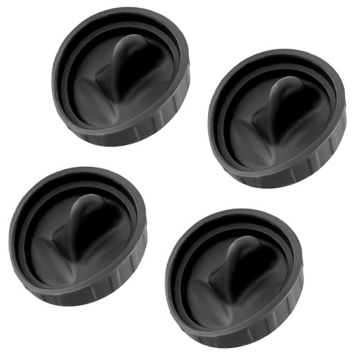Lot de 4 joints de couvercle en silicone efficaces,-Noir