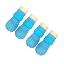 4 Stück Quick Wear Hunde-Regenschuhe, Schuhe für-Blau S