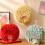 Soft And Absorbent Chenilles Hand Towel Big Head Design-Red 3