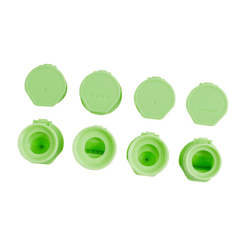 4Pc Efficient Condiments Squeeze Bottle Cap with Adapter-Green