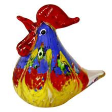 Handgemaakte gekleurde glazuur haan beeldje glas dier-Nee. 8