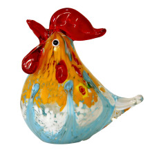 Miniatuur Haan Ornament Handgemaakte Gekleurde Glazuur-Nee. 1