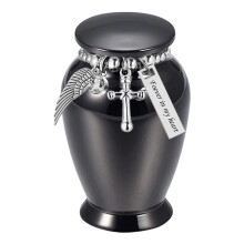 Urne souvenir durable de petite taille pour la conservation-Noir