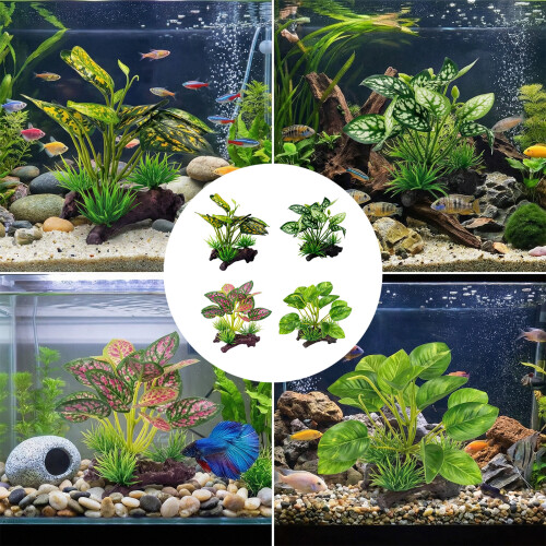 4lots Artificial Plastic Water Plant Grass Aquariums Decorations 1