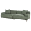 Beliani Sofa 3 Seater MATILA Fabric Green 5