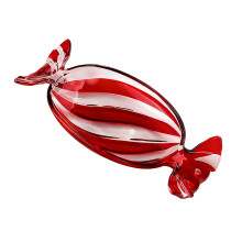 Christmas Glass Colorful Candy Platter Serving Tray for-S Red