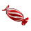 Christmas Platter Dish Glass Peppermint Candy Serving-S Red 1