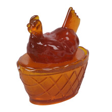 Resin Chicken Shape Candy Dish,Retro Candy Bowl with-Yellow