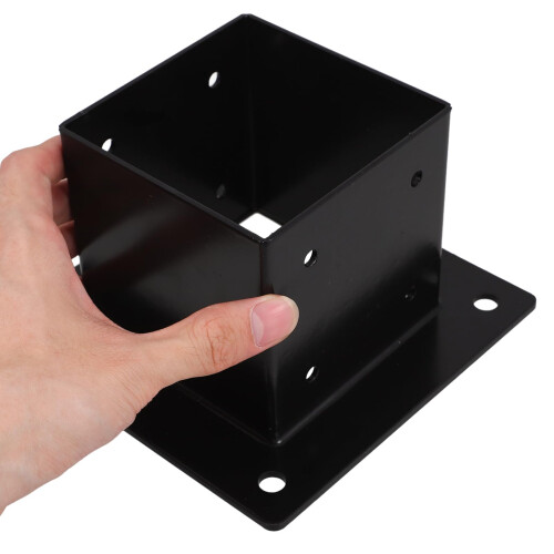 Post Base Bracket for Porch Railing, Durable Metal Square Support for Secure Fence Installation 2