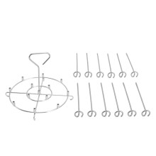 Stainless Steel Vertical Skewer Stand for 6 Quart Fryer, 18.5cm