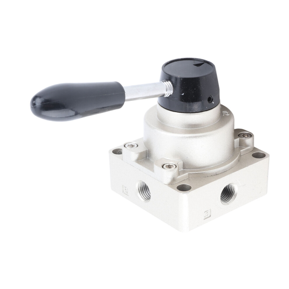 Hv-02 3-Position 4-Way Air Hand Valve Rotary Lever, Max 1.0Mpa 9381390092860